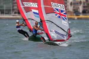 2014 ISAF Sailing World Championships, Santander - Izzy Hamilton, RS:X Women photo copyright Ocean Images/British Sailing Team taken at  and featuring the  class