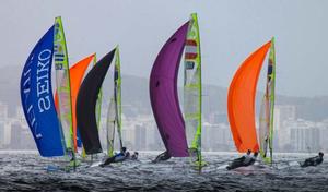 2014 Aquece Rio -  49er fleet action photo copyright ISAF  taken at  and featuring the  class