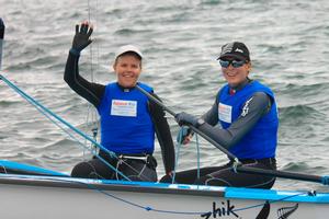2014 Aquece Rio - Jo Aleh and Polly Powrie, 470 Women's Winners, after another come from behind Medal Race photo copyright ISAF  taken at  and featuring the  class