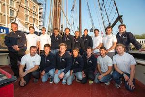 The Artemis Offshore Academy Solitaire du Figaro sailors and shore team. photo copyright Ocean Images taken at  and featuring the  class