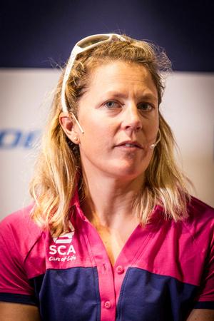 2014 - 15 Volvo Ocean Race - Press Conference with the Skippers of all 7 boats: Sam Davies - Team SCA photo copyright  Ainhoa Sanchez/Volvo Ocean Race taken at  and featuring the  class