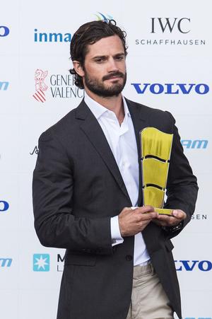 2014-15 Volvo Ocean Race - Prince Carl Philip of Sweden on the giving of the prizes after the Alicante In-Port Race. photo copyright  David Ramos / Volvo Ocean Race taken at  and featuring the  class
