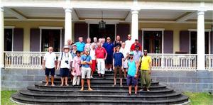 World ARC 2014 - Mauritius - On the steps at Chateau Labourdonnais photo copyright World Cruising Club http://www.worldcruising.com taken at  and featuring the  class