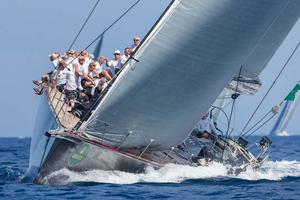 Claus-Peter Offen's Y3K (GER) sailing upwind - 2014 Maxi Yacht Rolex Cup photo copyright  Rolex / Carlo Borlenghi http://www.carloborlenghi.net taken at  and featuring the  class
