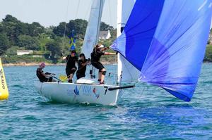 Swedish World Champion Anna Kjellberg leads the Women's Match Race Golfe du Morbihan in Vannes, the second stage of the 2014 WIM Series, with a 7-1 score. photo copyright Francois Berland taken at  and featuring the  class