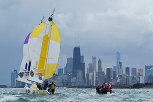 Stunning backdrop for the finals of Chicago Match Cup 2014 photo copyright  Ian Roman / WMRT taken at  and featuring the  class
