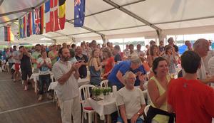 2014 OK Dinghy European Championship awards ceremony photo copyright  Robert Deaves taken at  and featuring the  class