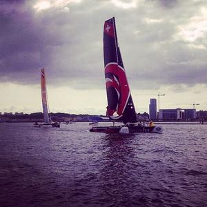 Alinghi - Extreme Sailing Series, Cardiff - Day 1 photo copyright Anna Tunnicliffe http://www.annatunnicliffe.com taken at  and featuring the  class