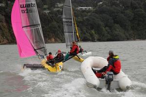 On water umpires providing excellent support - FBYC - Youth Challenges Cup photo copyright Charles Winstone taken at  and featuring the  class