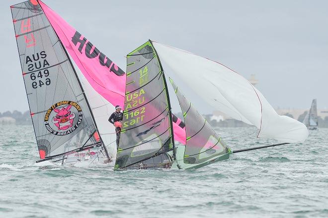 2015 International 14 Worlds in Geelong, Australia – Friday, 09 January 2015, Race two Images by Photographer Christophe Favreau. © Christophe Favreau http://christophefavreau.photoshelter.com/