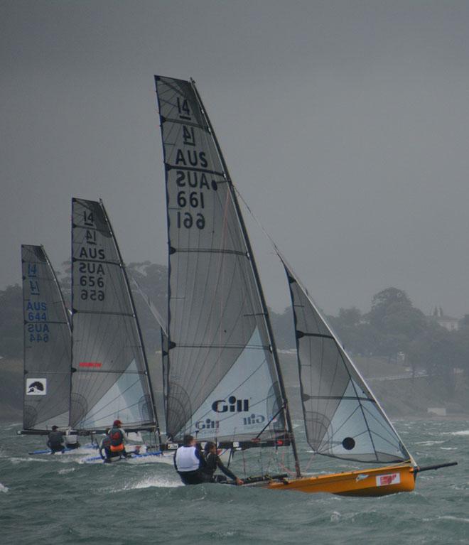 Brad Devine and Ian Furlong (AUS) are into equal third place after consistent sailing. © Rhenny Cunningham