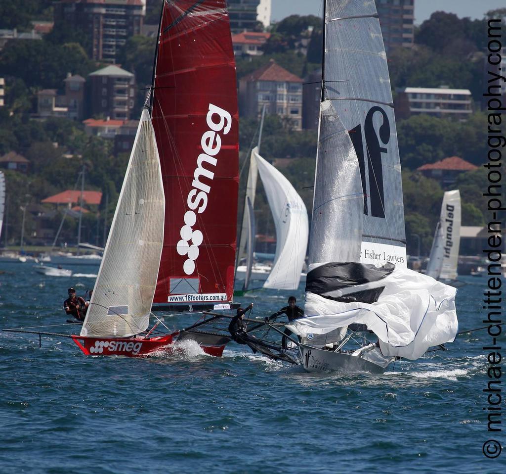 10531259 1592963100936752 5589071129565897316 o - 18ft Skiffs NSW Championships January 18, 2015 photo copyright Michael Chittenden  taken at  and featuring the  class