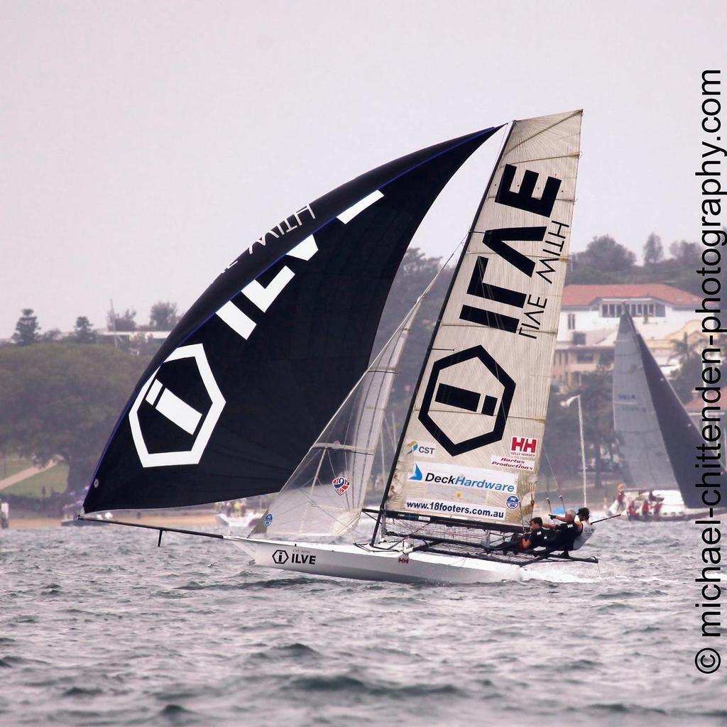 Race 4 of the NSW 18ft Skiff Championships photo copyright Michael Chittenden  taken at  and featuring the  class