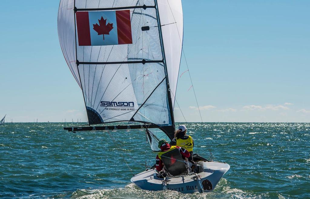 McRoberts/Gay CAN058 Skud-18 Miami World Cup 2015 photo copyright US Sailing http://www.ussailing.org taken at  and featuring the  class