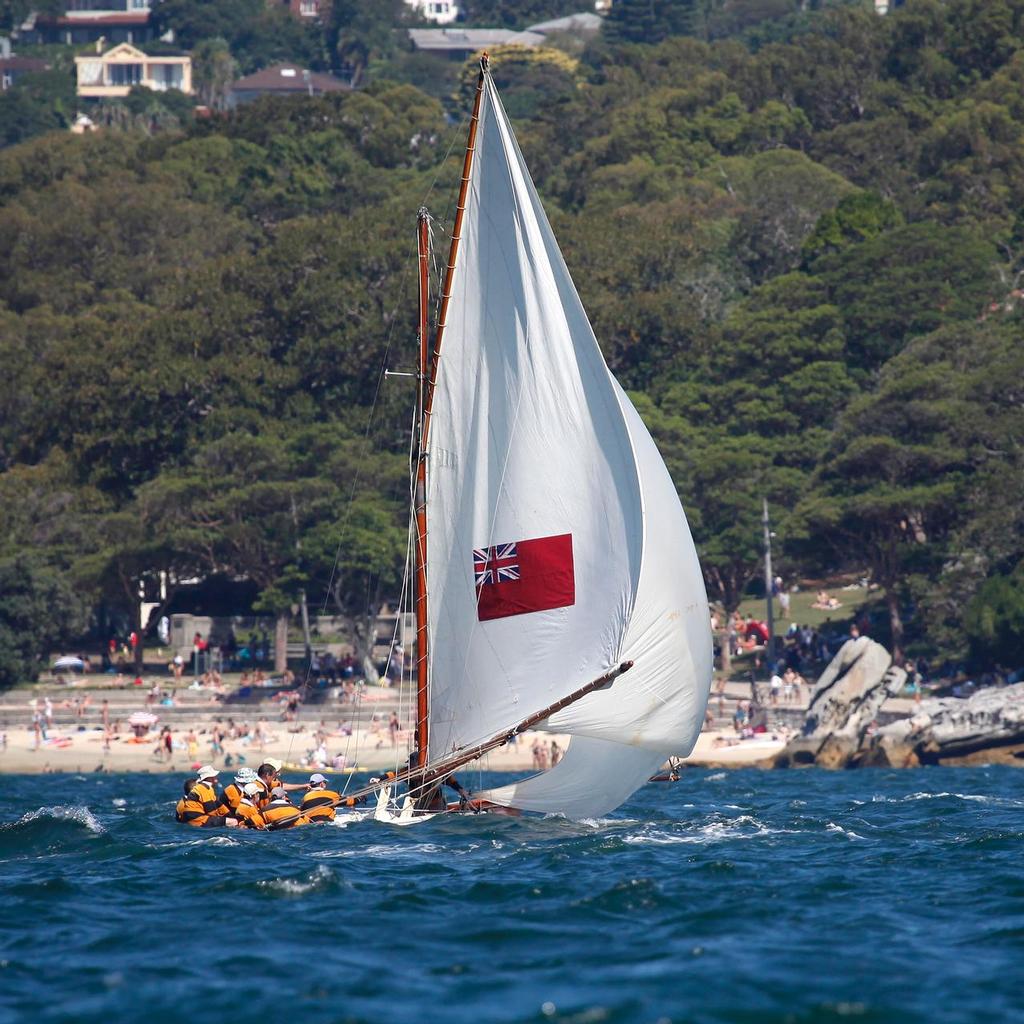 Australian Historic 18ft Championship - Britannia - Classic 18ft Skiffs - Sydney, January 23, 2015 photo copyright Michael Chittenden  taken at  and featuring the  class