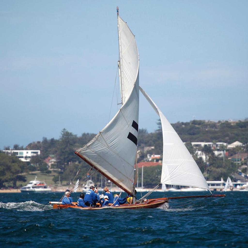Australian Historic 18ft Championship-Tangalooma - Classic 18ft Skiffs - Sydney, January 23, 2015 photo copyright Michael Chittenden  taken at  and featuring the  class