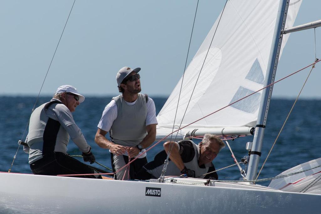 Winning form on Triad – John Bertrand, Jake Newman and Bill Browne. - 2015 Etchells Australian Championship photo copyright Kylie Wilson Positive Image - copyright http://www.positiveimage.com.au/etchells taken at  and featuring the  class