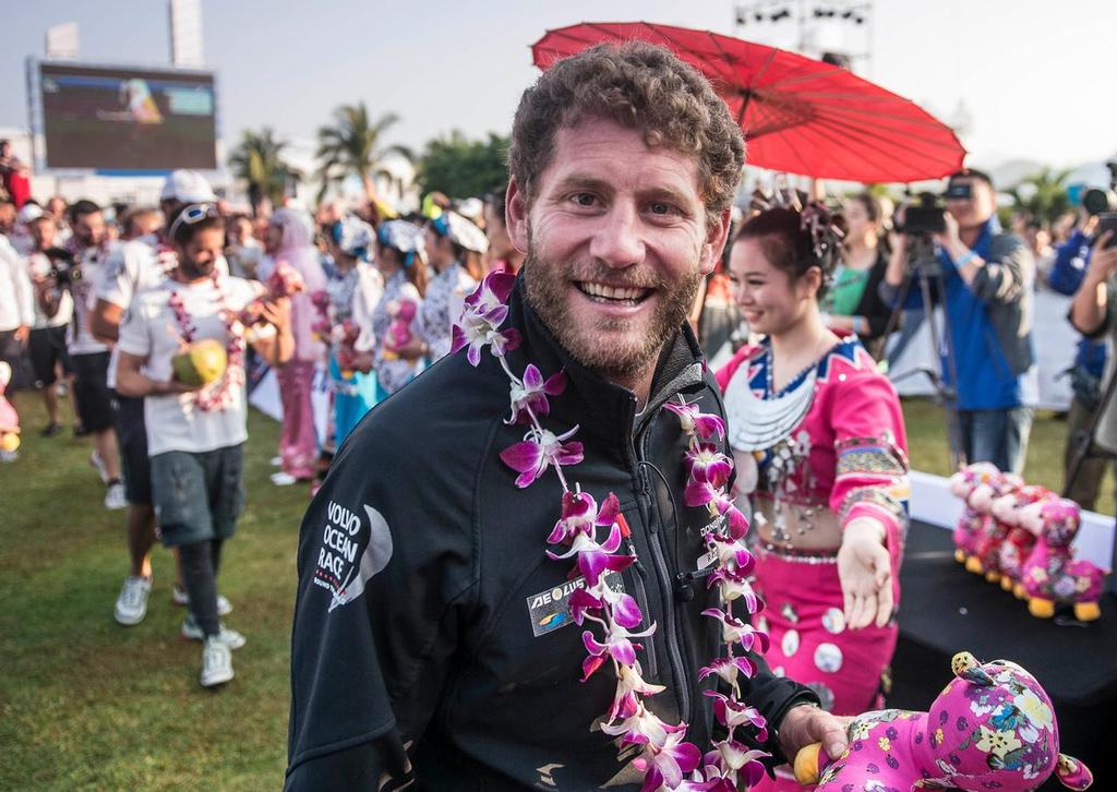 Skipper, Charles Caudrelier, of Dongfeng Race Team after their arrival in Sanya in first position, leader of Leg 3 after 23 days of sailing. photo copyright Volvo Ocean Race http://www.volvooceanrace.com taken at  and featuring the  class