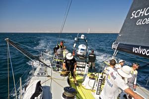 January 6, 2015. Leg three onboard Team Brunel. All hands on deck for a gybe - Volvo Ocean Race 2014-15. photo copyright Stefan Coppers/Team Brunel taken at  and featuring the  class