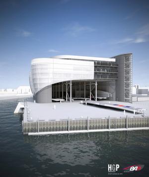 The BAR HQ is expected to be completed in the summer of 2015. photo copyright Ben Ainslie Racing www.benainslieracing.com taken at  and featuring the  class