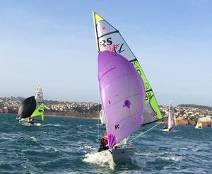 BCYC Team boats - Feva winter training at Royal Torbay Yacht Club. photo copyright RS UK Class Associations taken at  and featuring the  class