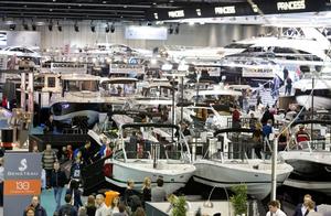 Visitors enjoy the CWM FX London Boat Show 2015. photo copyright onEdition http://www.onEdition.com taken at  and featuring the  class