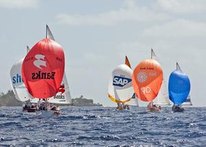 J/24 fleet - 2015 Mount Gay Round Barbados Race Series photo copyright  Peter Marshall / MGRBR taken at  and featuring the  class