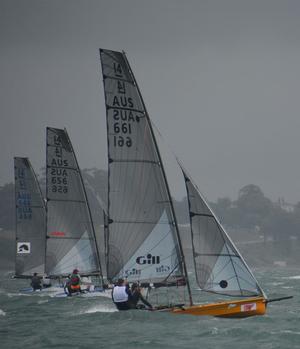 Brad Devine and Ian Furlong (AUS) are into equal third place after consistent sailing. photo copyright Rhenny Cunningham taken at  and featuring the  class