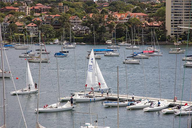 Land Rat was the first to set sail. - 2015 Etchells NSW State Championship ©  John Curnow