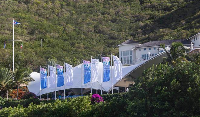 Rolex Swan Cup Caribbean 2015. Event flags flying at YCCS Clubhouse. ©  Rolex / Carlo Borlenghi http://www.carloborlenghi.net