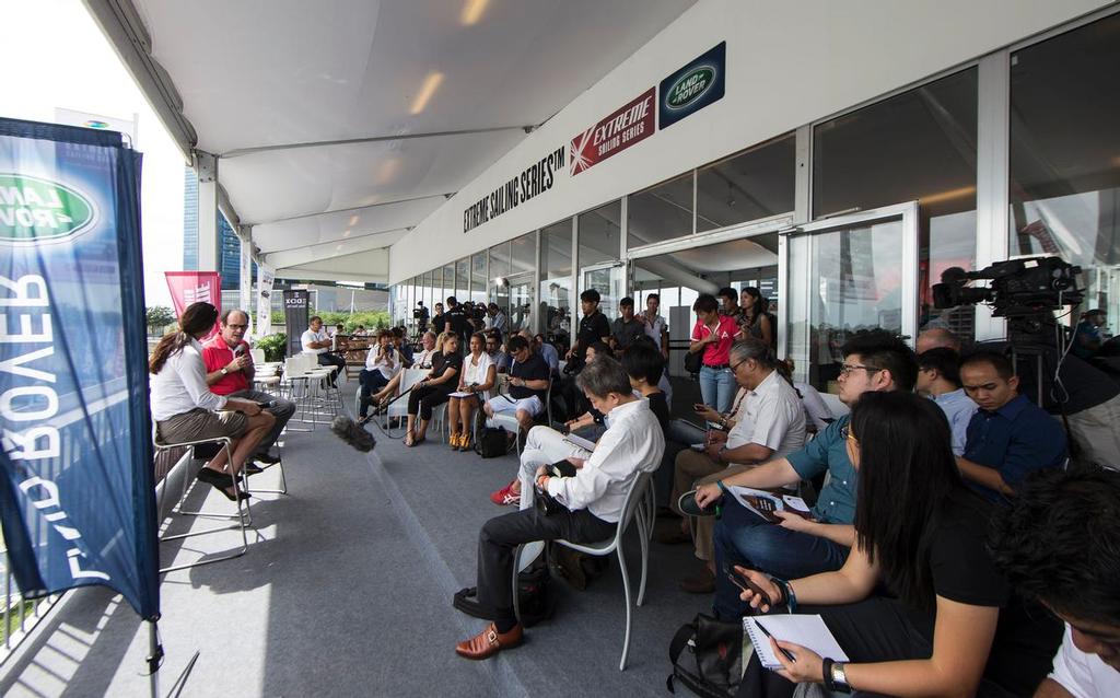The Extreme Sailing Series 2015, Act 1, Singapore <br />
Press Conference © Lloyd Images/Extreme Sailing Series