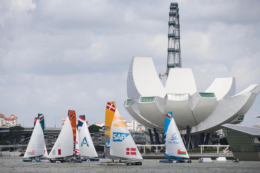 The Extreme Sailing Series 2015, Act 1, Singapore <br />
Fleet<br />
 © Lloyd Images/Extreme Sailing Series