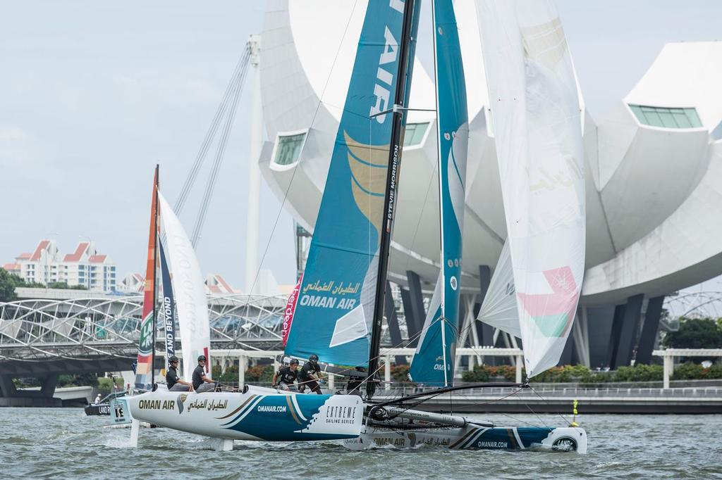 The Extreme Sailing Series 2015, Act 1, Singapore 
Oman Air
Credit Lloyd Images photo copyright Lloyd Images/Extreme Sailing Series taken at  and featuring the  class