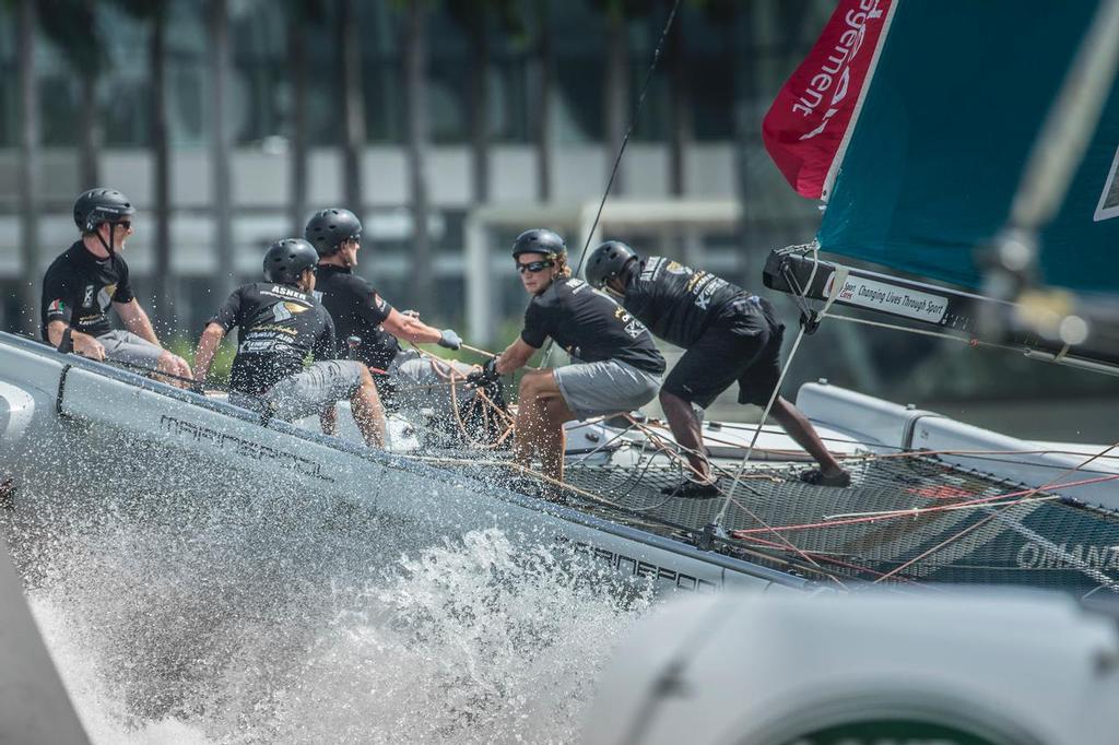 The Extreme Sailing Series 2015, Act 1, Singapore <br />
Oman Air<br />
 © Lloyd Images/Extreme Sailing Series