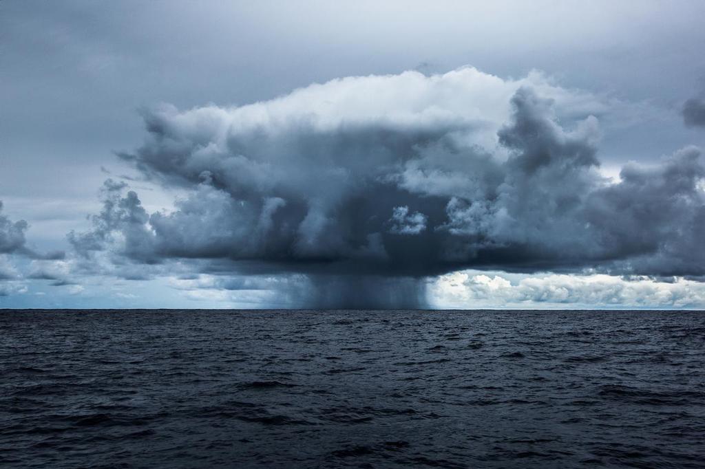 February 25, 2015. Leg 4 to Auckland onboard MAPFRE. Day 17. A storm cloud that looks a lot like an atomic bomb. photo copyright Francisco Vignale/Mapfre/Volvo Ocean Race taken at  and featuring the  class