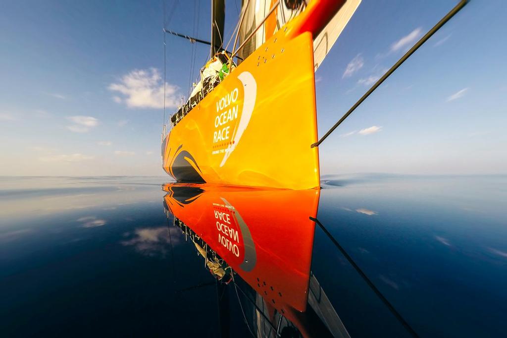 January 15, 2015. Leg 3 onboard Team Alvimedica. Day 12. The wind disappears altogether as the fleet struggles to make any progress towards Sumatra and the entrance to the Malacca Strait. ©  Amory Ross / Team Alvimedica