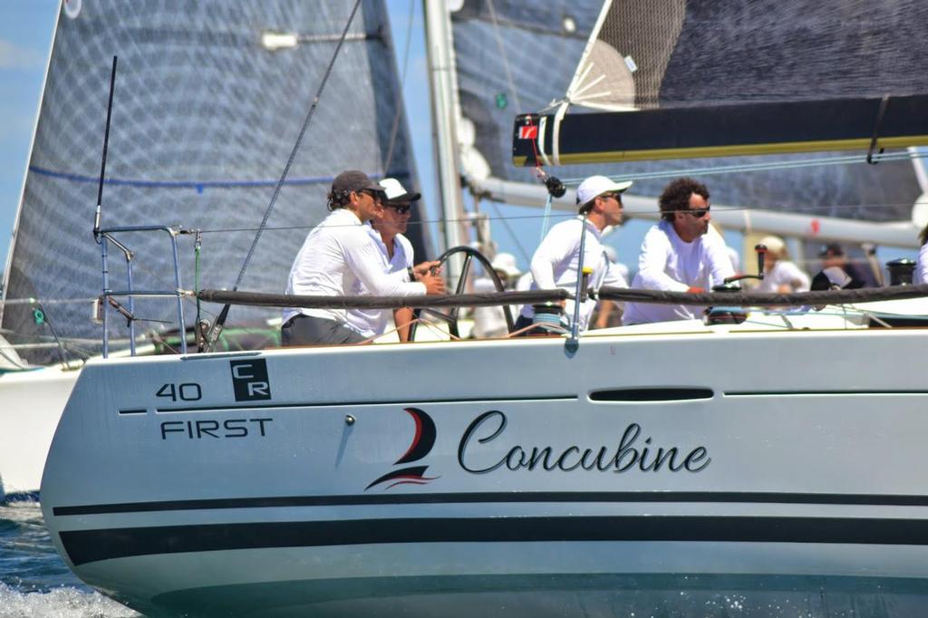 Jason Ward's Concubine in race mode on Boston Bay photo copyright Harry Fisher taken at  and featuring the  class