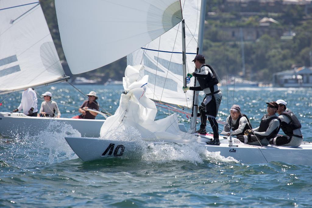 ‘Last day-itus’ strikes Gen XY again. This is during Race Seven. - 2015 Etchells NSW State Championship photo copyright Kylie Wilson Positive Image - copyright http://www.positiveimage.com.au/etchells taken at  and featuring the  class