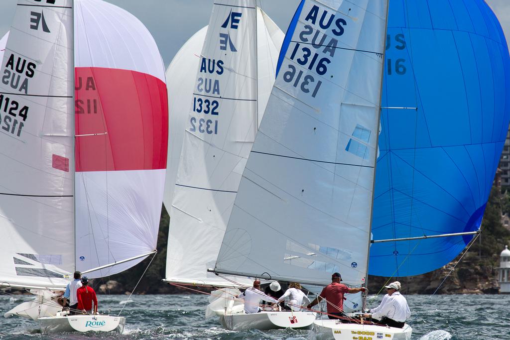 Top 40 (AUS 1332) – winner of Race Three - 2015 Etchells NSW State Championship photo copyright Kylie Wilson Positive Image - copyright http://www.positiveimage.com.au/etchells taken at  and featuring the  class