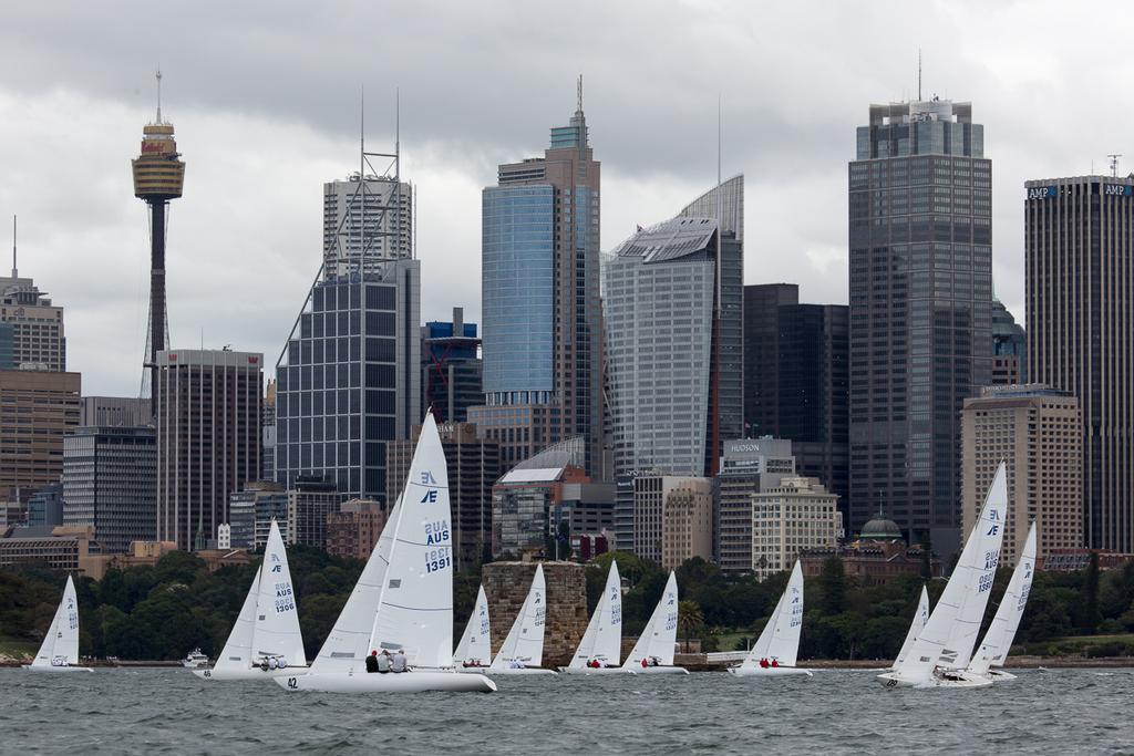 Tall buildings, green parks and Etchells. - 2015 Etchells NSW State Championship photo copyright Kylie Wilson Positive Image - copyright http://www.positiveimage.com.au/etchells taken at  and featuring the  class