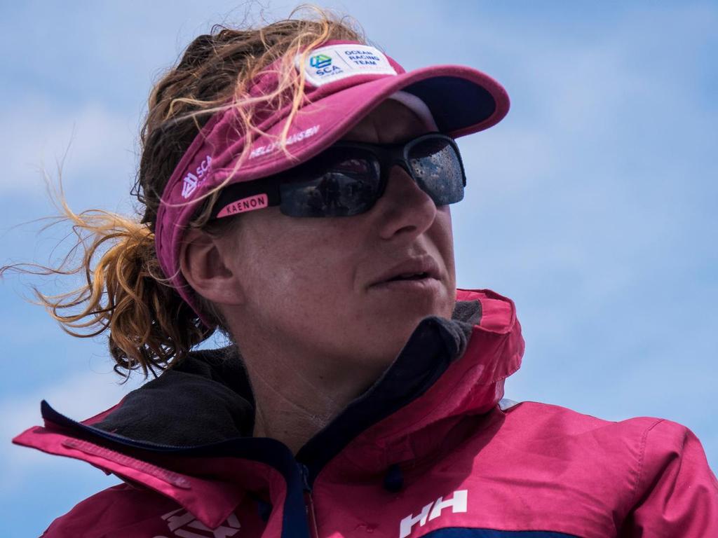 February 16, 2015. Leg 4 to Auckland onboard Team SCA. Day 8. Annie Lush in her prescription Kaenons photo copyright Anna-Lena Elled/Team SCA taken at  and featuring the  class