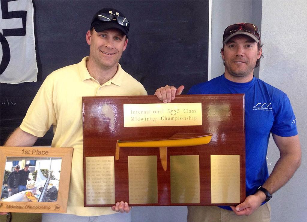 505 Midwinters Champions Mark Zagol (skipper, right) and Drew Buttner (crew, left.) © Ethan Bixby
