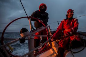 MAPFRE - Here we come New Zealand, 500 miles to go. Beautiful light + sunset - Volvo Ocean Race 2014-15 photo copyright Francisco Vignale/Mapfre/Volvo Ocean Race taken at  and featuring the  class