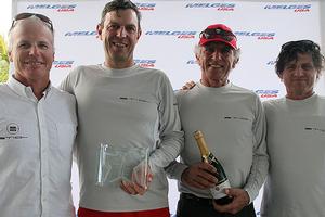 Second Overall: STIG (From left to right: Terry Hutchinson, Alessandro Rombelli and Giorgio Tortarollo) photo copyright 2015 JOY | IM20CA taken at  and featuring the  class