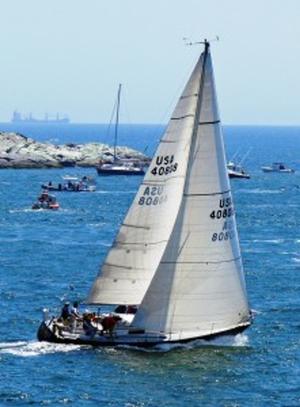 Selkie sprints out of Narragansett Bay. (Ross Santy) - John Rousmaniere remembers 2008 in Selkie photo copyright  John Rousmaniere taken at  and featuring the  class