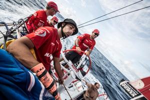 Team MAPFRE - Willy Altadill on the main while Xabi Fernandez helms - Volvo Ocean Race 2014-15 photo copyright Francisco Vignale/Mapfre/Volvo Ocean Race taken at  and featuring the  class