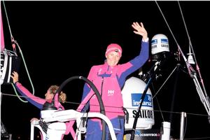 Team SCA finish - VOR Leg 4 finish  - Volvo Ocean Race 2014-2015 photo copyright Rick Tomlinson / Team SCA taken at  and featuring the  class