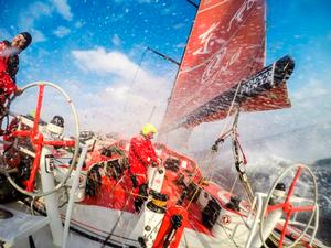 LEG 4, DAY 2 - SOUTH CHINA SEA DELIVERS TOUGH CONDITIONS - LEG 4, DAY 2 - SOUTH CHINA SEA DELIVERS TOUGH CONDITIONS photo copyright Sam Greenfield/Dongfeng Race Team/Volvo Ocean Race taken at  and featuring the  class