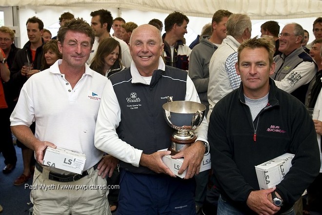 Peter Morton, Seahorse Sailor of the Month, and winner of the Coutts Quarter Ton Cup at the Prizegiving after the finals day of the Coutts Quarter Ton Cup, Cowes, Isle of Wight © Paul Wyeth / www.pwpictures.com http://www.pwpictures.com