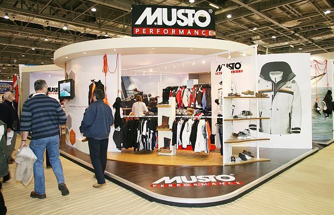 Musto stand at the Collins Stewart London Boat Show © onEdition http://www.onEdition.com
